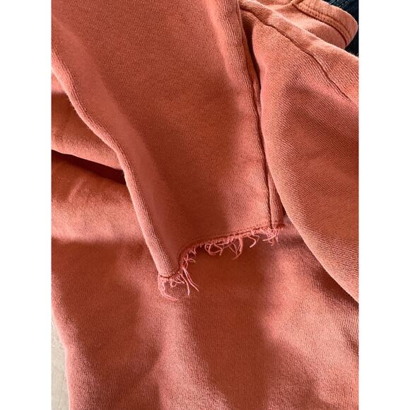 Mango size small crewneck distressed revolve pullover sweatshirt burnt orange - Picture 6 of 6